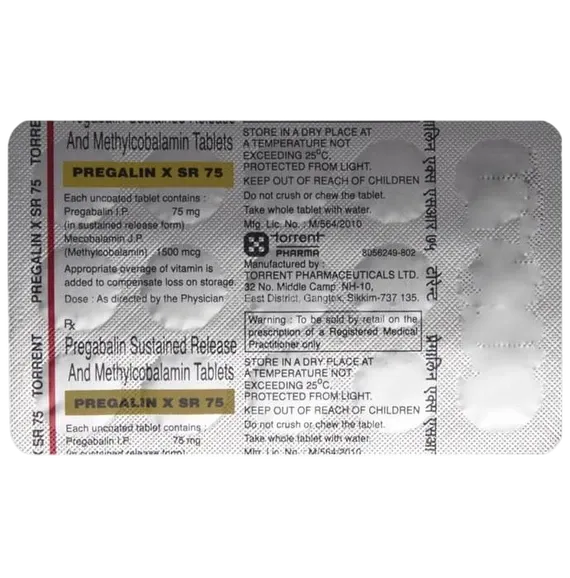 pregalin x sr 75mg tablet 15's